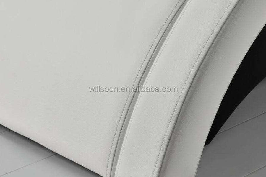 1187-1 Cruth S-Iodálach LED Leathar Rí Fráma Leaba Upholstered