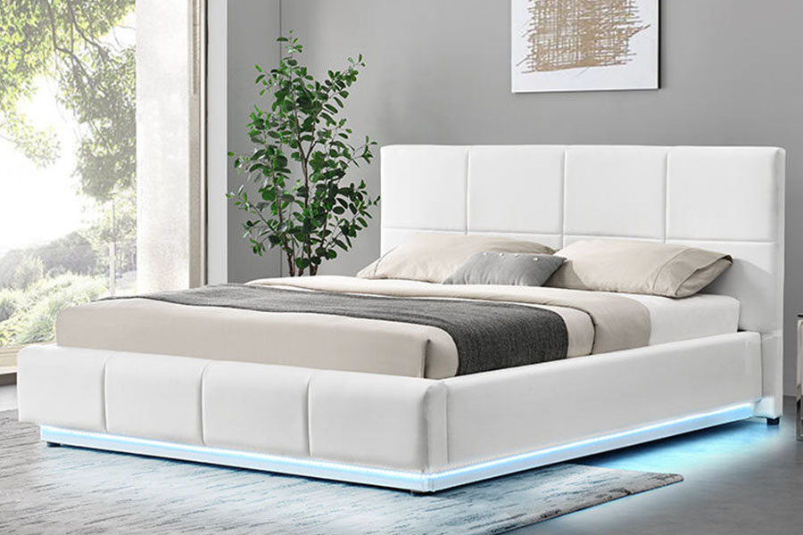 1388G Ardaitheoir Gáis Fabraic faoi stiúir Cuasach-Ravine Rí Fráma Leaba Stórála Upholstered
