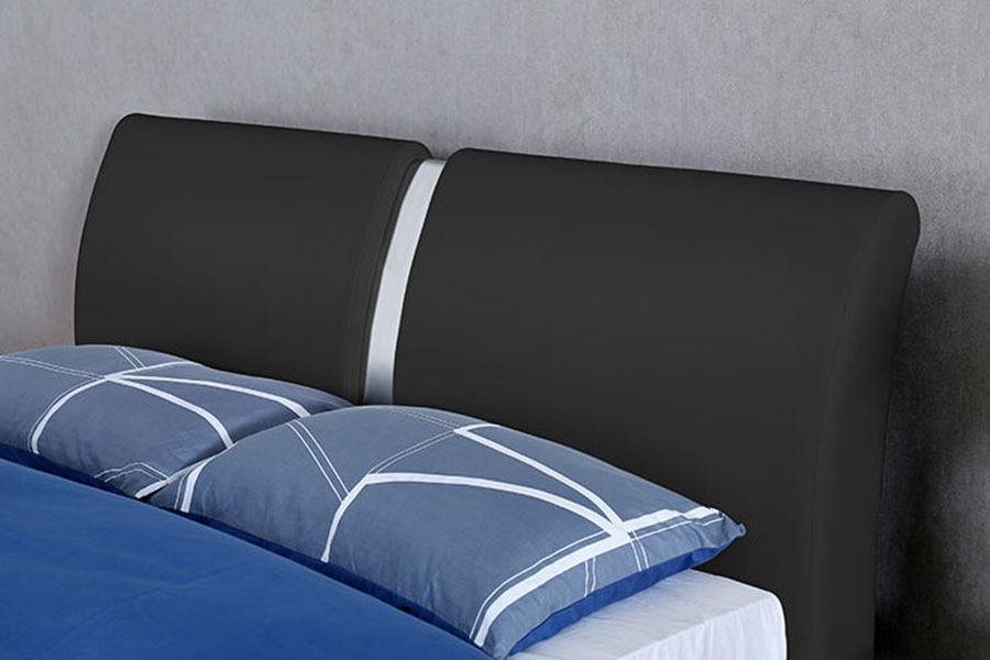 Stóráil Seomraí Leapa Ottoman Ilmhéide 1285G Faux-Leathar Faux Fráma Leaba Upholstered