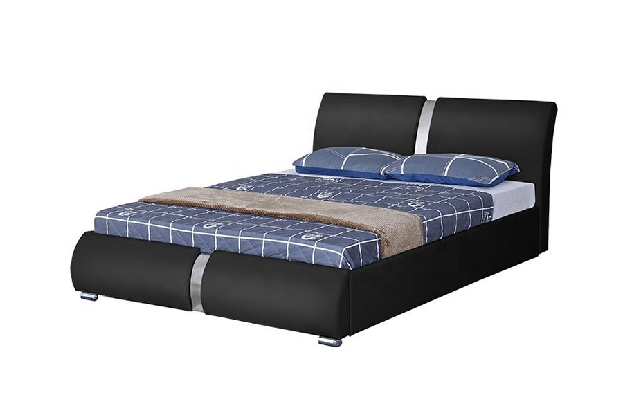 Stóráil Seomraí Leapa Ottoman Ilmhéide 1285G Faux-Leathar Faux Fráma Leaba Upholstered