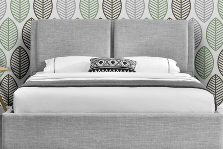 Línéadaigh Só 1256G Stóráil Ardaitheoir Gáis Ottomanach Fráma Leaba Upholstered