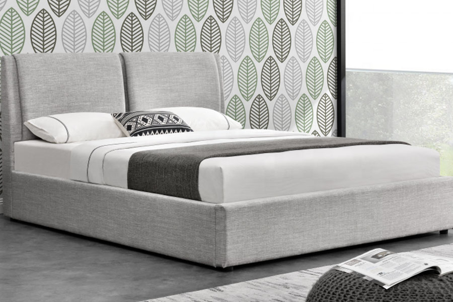 Línéadaigh Só 1256G Stóráil Ardaitheoir Gáis Ottomanach Fráma Leaba Upholstered